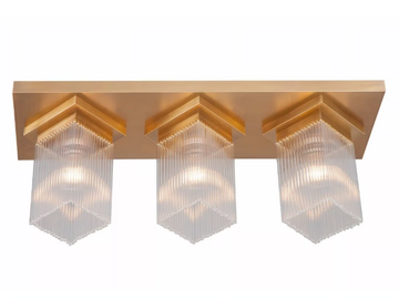 MONACO VII - Ceiling lamp in brass and glass by Patinas Lighting - view 2